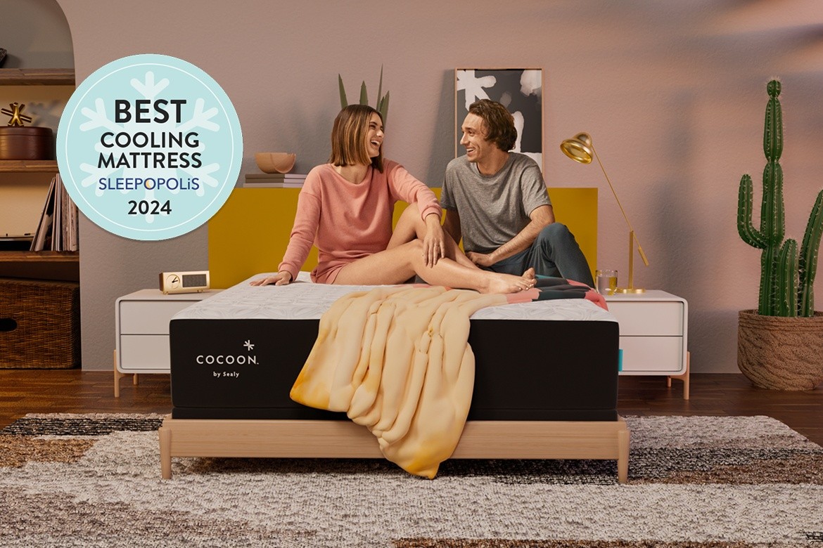 2024 Best Cooling Mattress by Sleepopolis Affiliate Badge - Mobile 1170x780