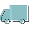 Blue delivery truck LG