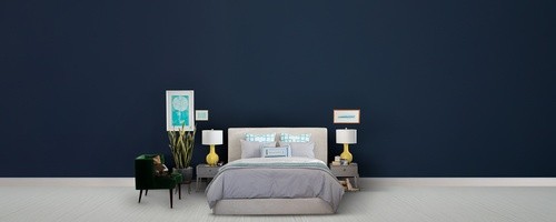 Cocoon mattress with bedding in a styled room