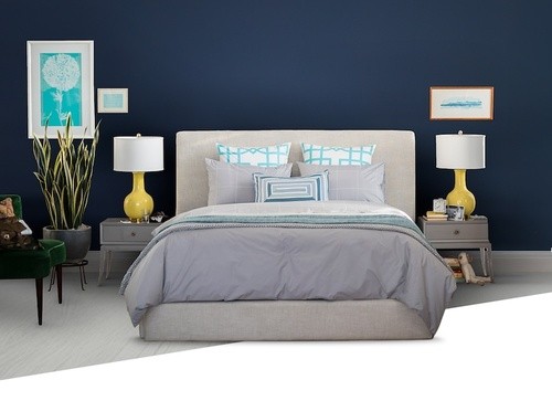 Cocoon mattress with bedding in a styled room