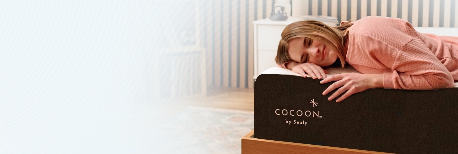 a woman laying on a chill mattress
